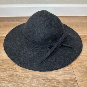 Scala Pronto 100% Wool Dark Gray Wide Brim Women's Hat